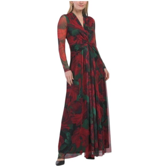 ANNE KLEIN Twist Front Maxi Dress - Picture 1 of 6